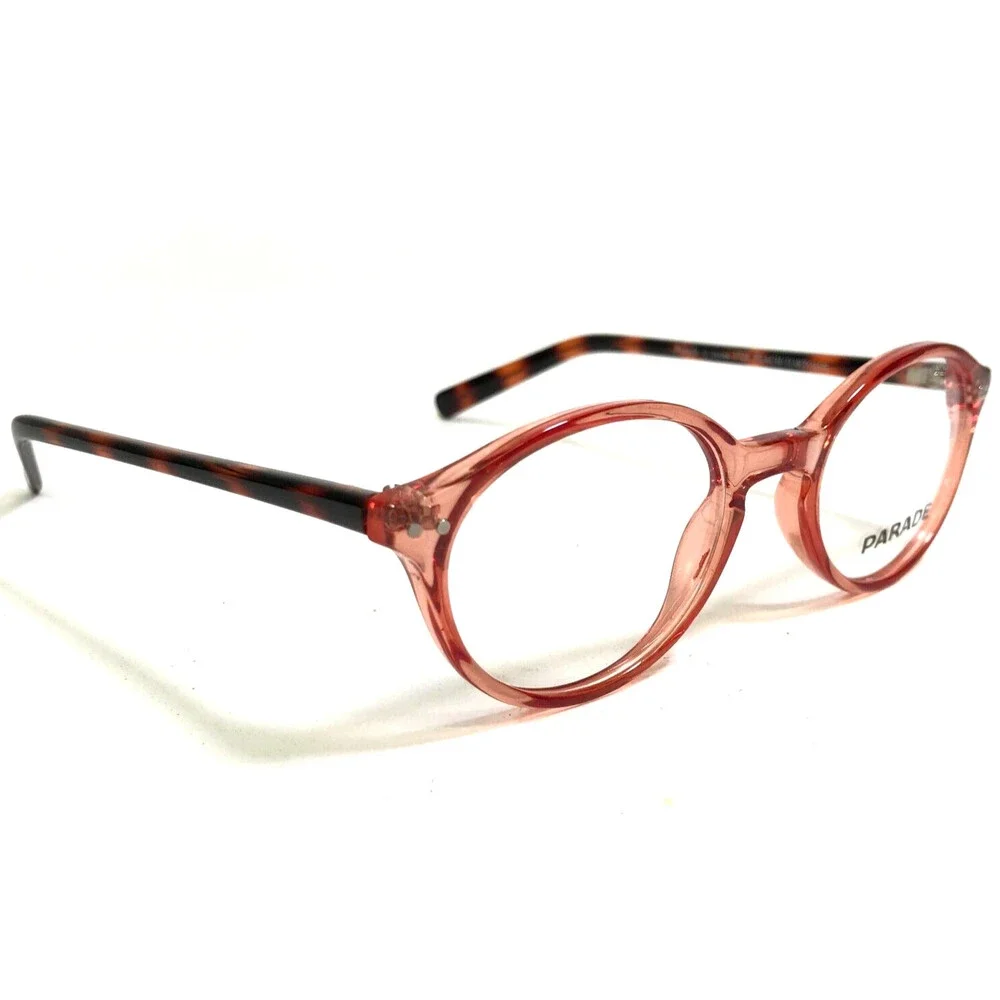 Parade Eyeglasses Frames 1724 PEACH/TORTOISE Round Full Rim 47-20-130